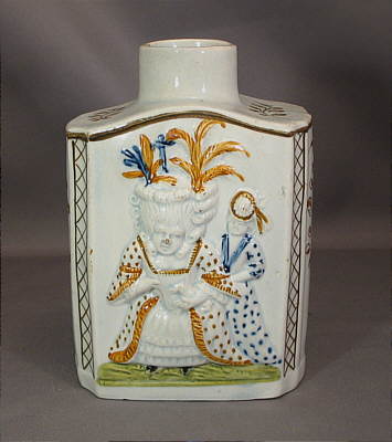 SOLD   Prattware Tea Canister