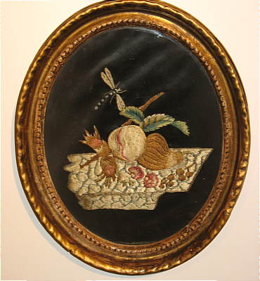 Accessories<br>Accessories Archives<br>SOLD   A Fine Silk on Silk Needlework Still Life