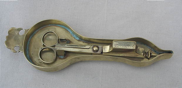 Metalware<br>Archives<br>A Rare Snuffer Tray with Snuffer (or wick cutter)
