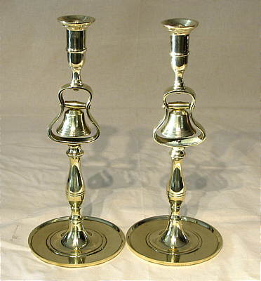 Metalware<br>Archives<br>Pair of Brass Tavern Candlesticks