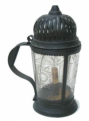 Metalware<br>Archives<br>An 18th century Tin & Glass Lantern