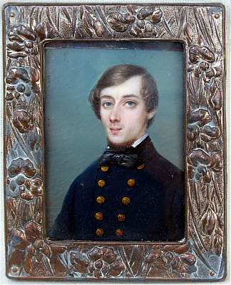 Miniature Portrait on Ivory of a Young Gentleman