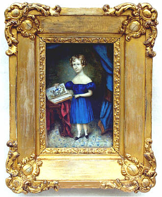 Paintings<br>Archives<br>A portrait on ivory of a boy with his drawing book.