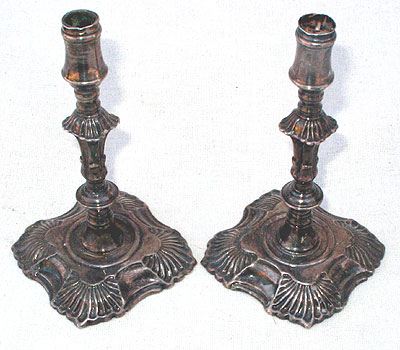 Metalware<br>Archives<br>A Pair of Silver Plated Tapersticks