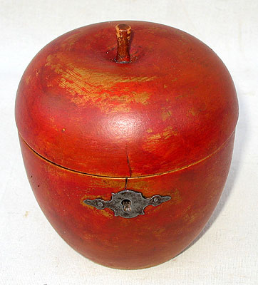 SOLD   A Red Apple Tea Caddy