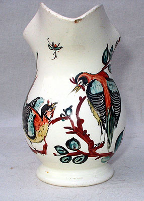 SOLD  A Beautifully Decorated Creamware Creamer