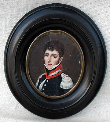 Paintings<br>Archives<br>A Portrait Miniature of a Soldier