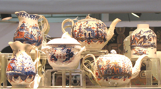 Ceramics<br>Ceramics Archives<br>SOLD  A collection of Imari colored pearlware