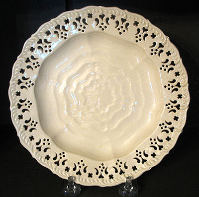 SOLD    A Creamware Feather-edge Plate