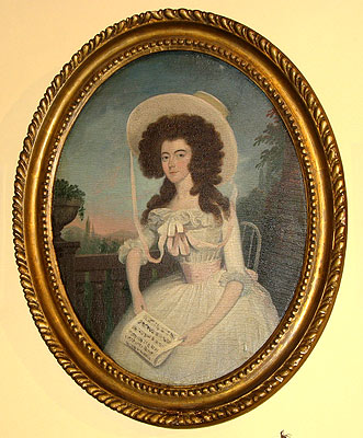 Paintings<br>Archives<br>SOLD    A Regency Lady with Music