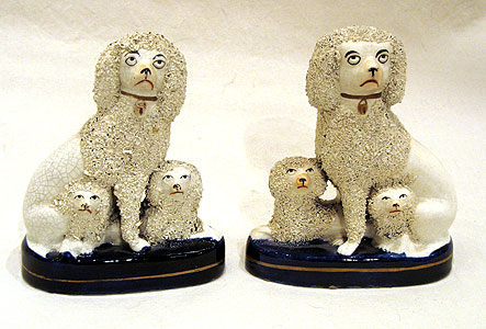 SOLD A Pair of Staffordshire Poodles wtih Puppies