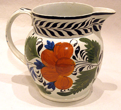 SOLD   A Polychrome Pearlware Jug