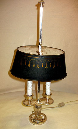 SOLD  A French Bouillotte Lamp