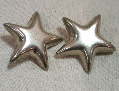 SOLD  A Pair of Tiffany Star Earrings