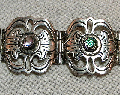 SOLD  Sterling and Abalone bracelet by Los Ballesteros