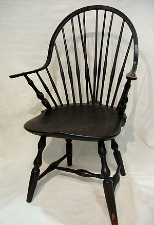 Furniture<br>Furniture Archives<br>SOLD  A Braced Back Continuous Arm Windsor