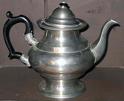 SOLD  An American Pewter Teapot