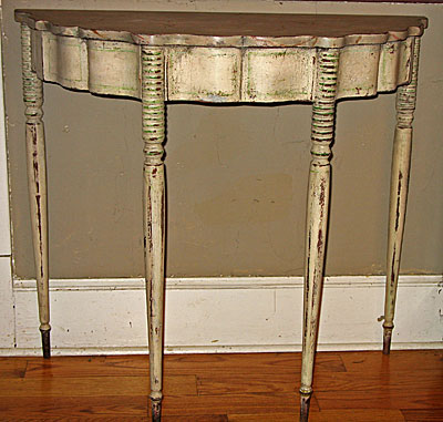 Furniture<br>Furniture Archives<br>A Paint Decorated Pier Table with Faux Marble Top