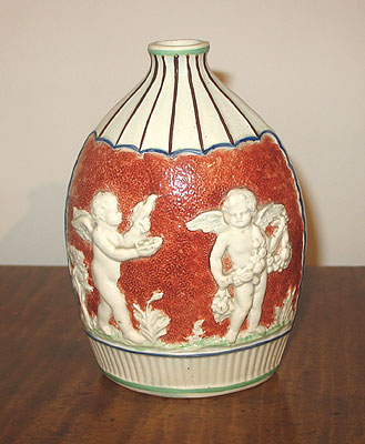 Ceramics<br>Ceramics Archives<br>SOLD  A Four Seasons Pearlware Flask