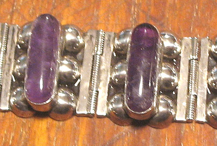 Jewelry<br>SOLD  Silver and Amethyst Bracelet