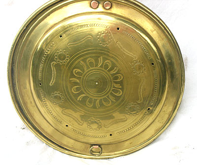 Metalware<br>Archives<br>Brass Warming Pan with Nicely Painted Handle