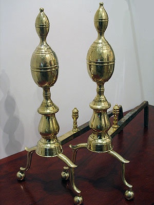 Metalware<br>Archives<br>Double Lemon Top Andirons