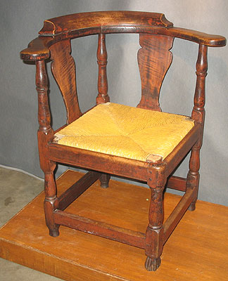 SOLD  Spanish Foot Corner Chair