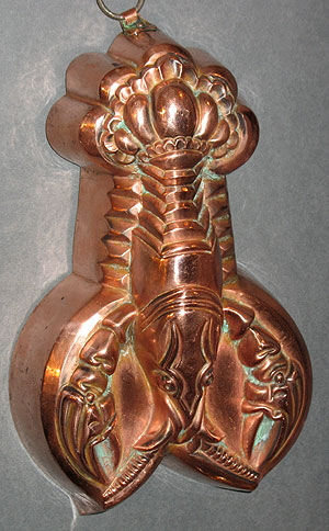 Metalware<br>Archives<br>SOLD  Detailed Copper Lobster Mold