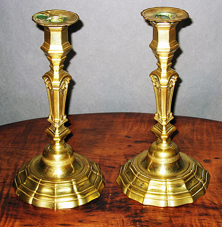 Metalware<br>Archives<br>Pair of Spectacular French Candlesticks