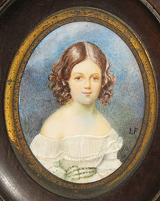 Miniature Portrait on Ivory of a Girl