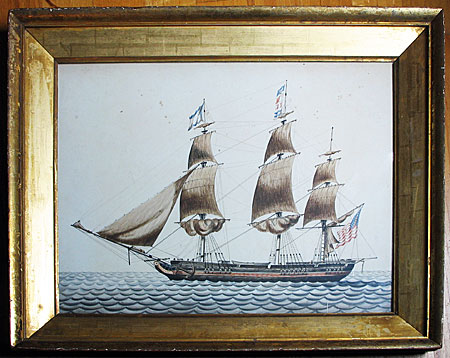 SOLD  Watercolor of a Ship