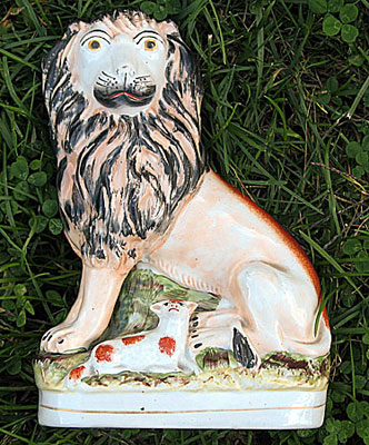 Ceramics<br>Ceramics Archives<br>SOLD  Staffordshire Lion (and Lamb)