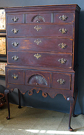 SOLD  A Queen Anne High Chest of Drawers