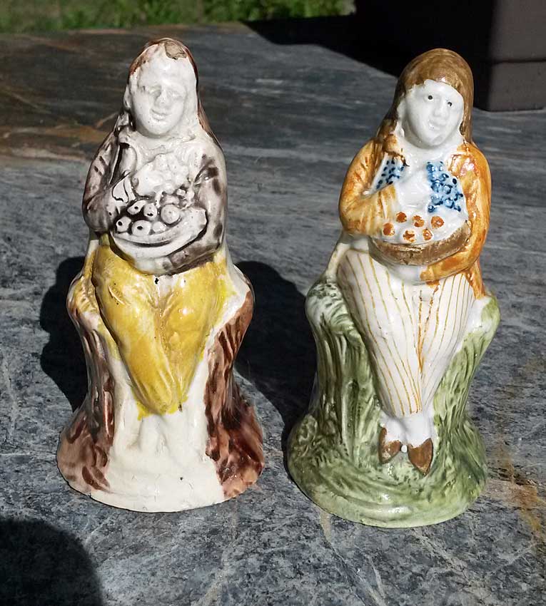 Two Prattware figures