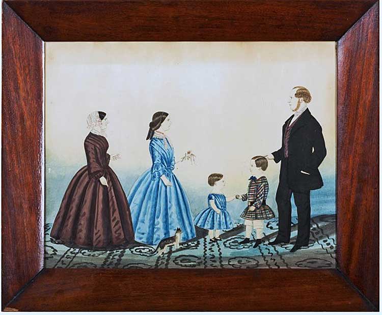 Paintings<br>Archives<br>Watercolor of a family group