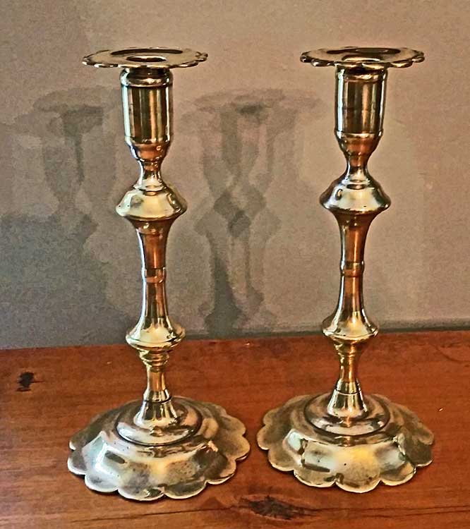 Pair of Queen Anne Candlesticks