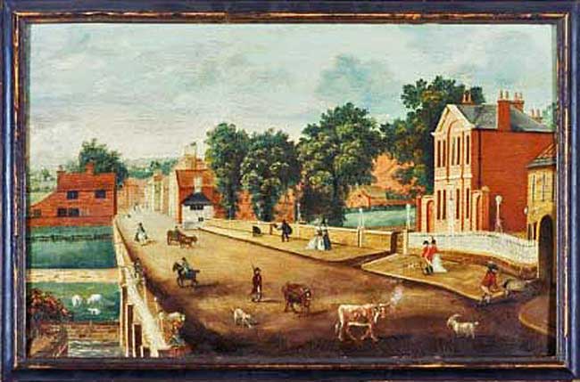 Paintings<br>Archives<br>An English Village Scene