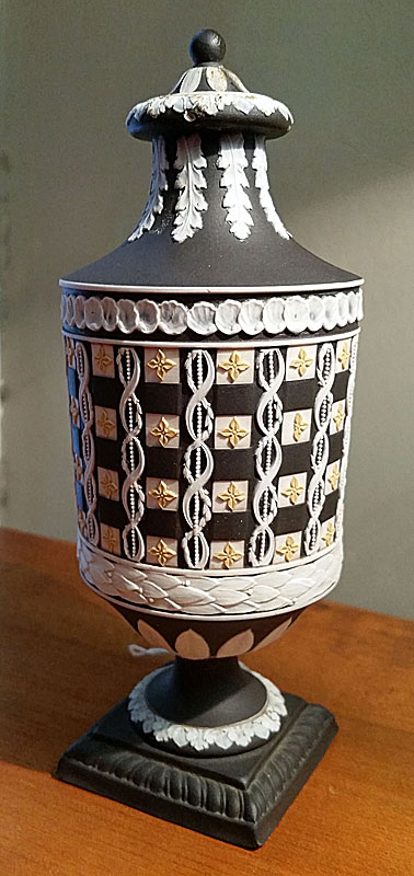 Wedgwood Jasper Diced Tri-color Urn