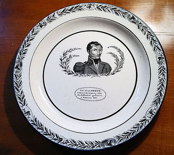 Ceramics<br>Ceramics Archives<br>Portrait Plate of J C J Van Speyk