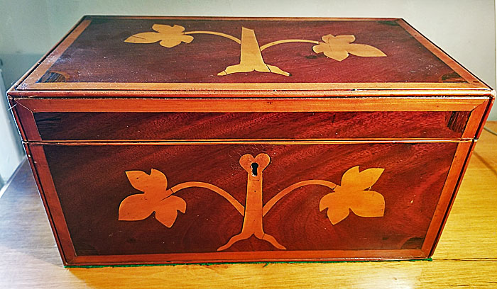 Mahogany tea caddy