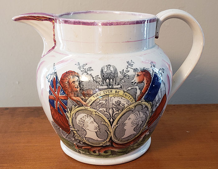 Ceramics<br>19th Century<br>Sunderland Lustre Crimean War Jug