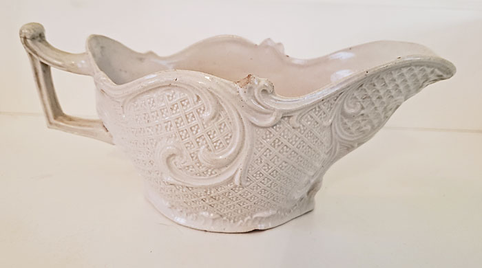 18th century Saltglaze Sauceboat