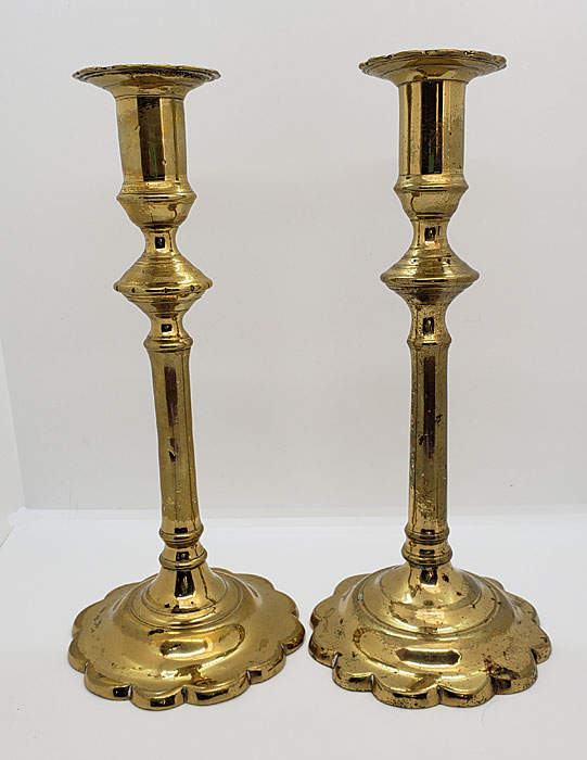 Metalware<br>Candlesticks<br>Classic Pair of Queen Anne Candlesticks