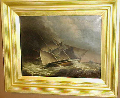 Paintings<br>Archives<br>Oil on Canvas of a Ship in a Storm