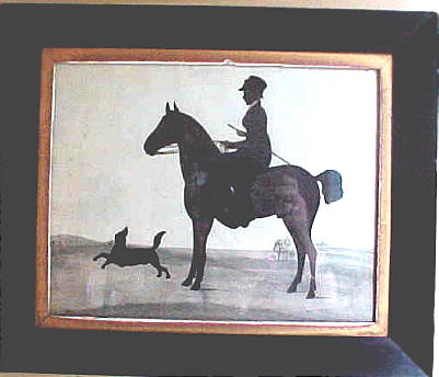 Accessories<br>Accessories Archives<br>SOLD   Silhouette of Woman, horse and dog