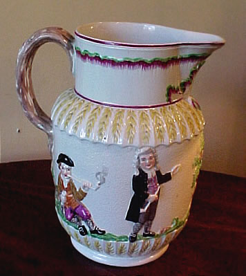 Ceramics<br>Ceramics Archives<br>SOLD   Pearlware Jug with Raised Decoration