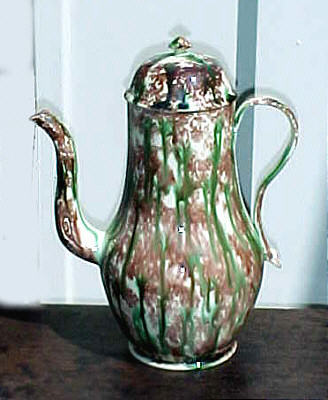 Accessories<br>Archives<br>SOLD   Tortoise Shell Glazed Creamware Coffeepot
