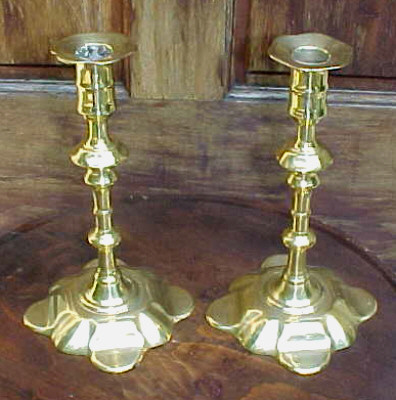 Metalware<br>Archives<br>Pair of Queen Anne Candlesticks