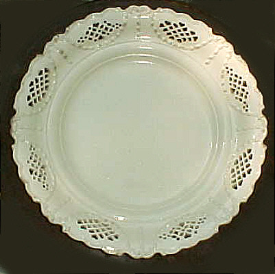 SOLD   Large Pierced Creamware Dish