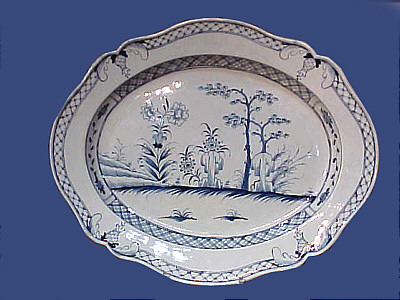 Accessories<br>Archives<br>SOLD   Blue and White Platter with Unusual Decoration